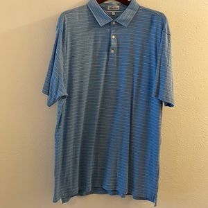 Peter Millar Men’s Shirt Blue with Pink Stripes Size XXL